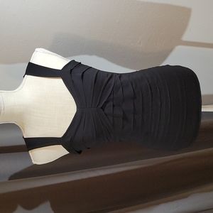 WHBM Black Tiered Tank Top